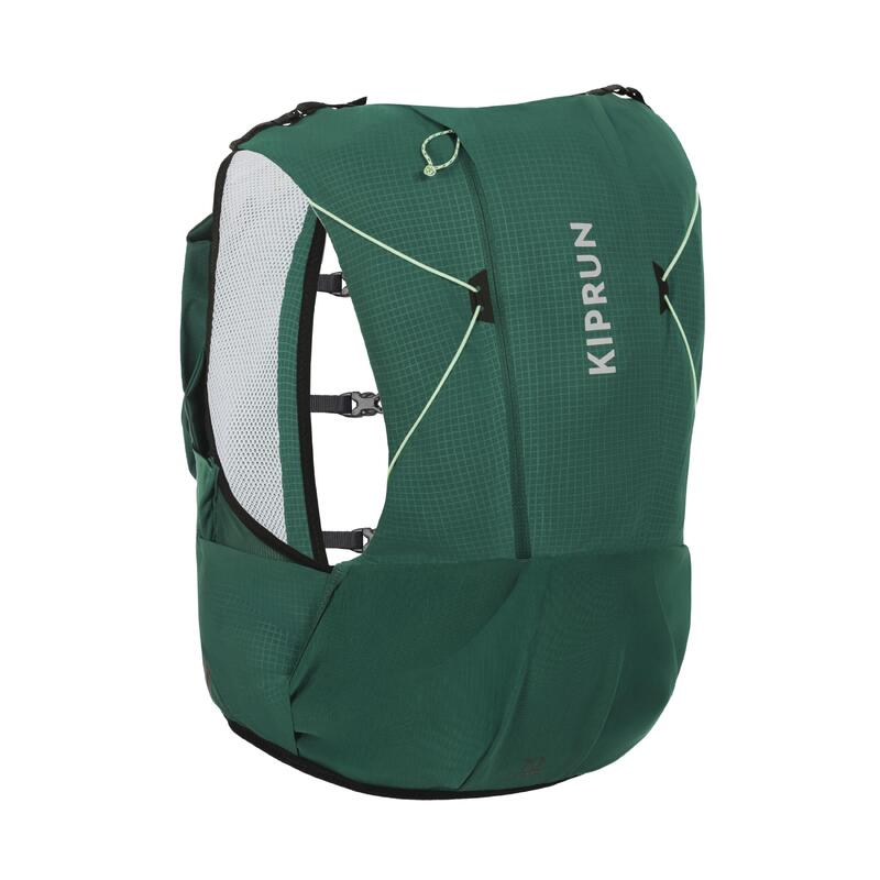 Sac trail running 10l mixte vert vendu avec poche à eau 1L- KIPRUN BAG 900