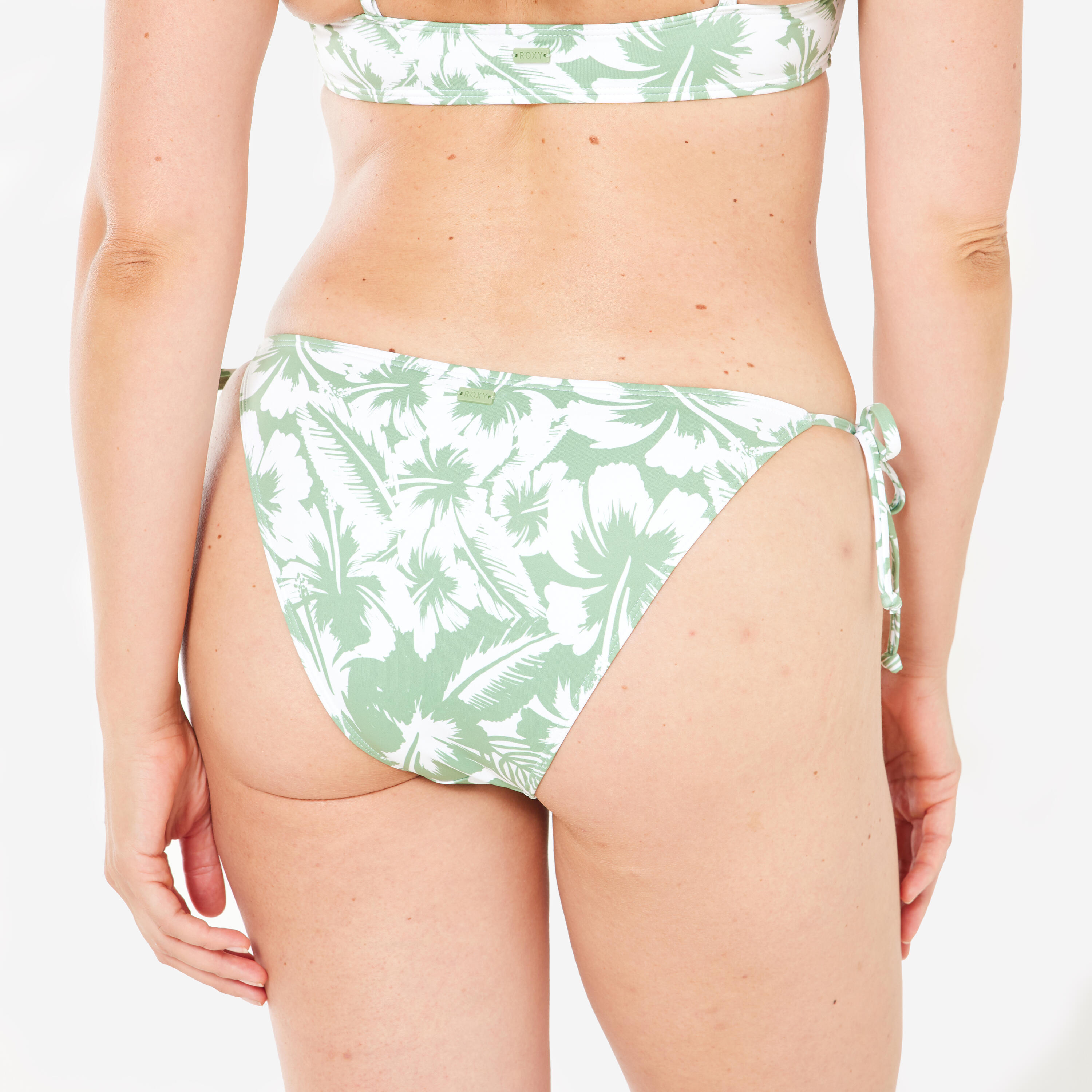 Braguita Bikini Surf Roxy Tie Side Flower Mujer Caqui Anudada 4/6