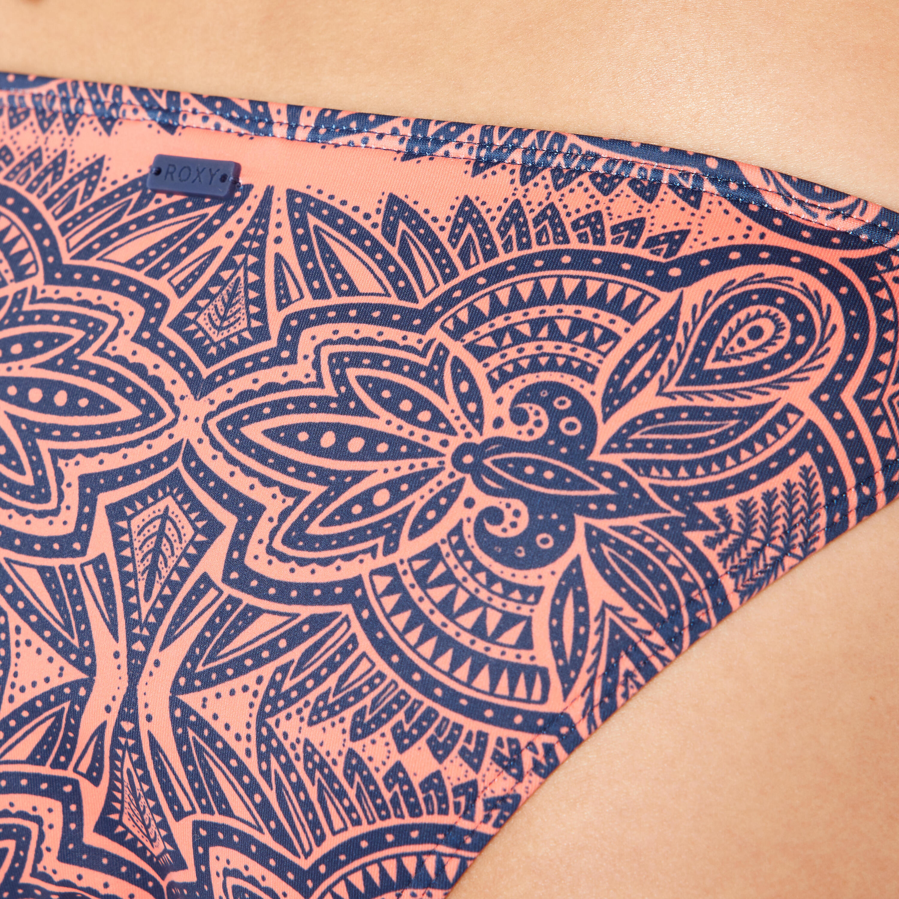 Bas de maillot de bain noué surf Femme - Roxy Tie Side Tribal orange 5/6