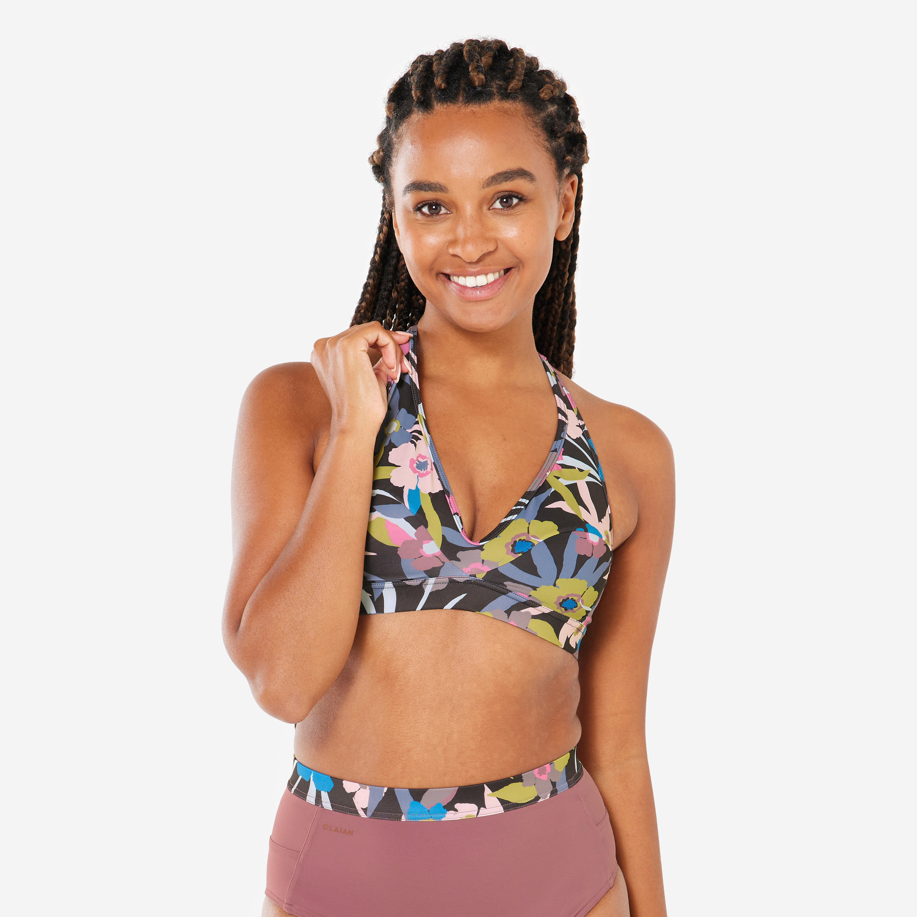 Women’s surfing crop top swimsuit top - Ana azalea
