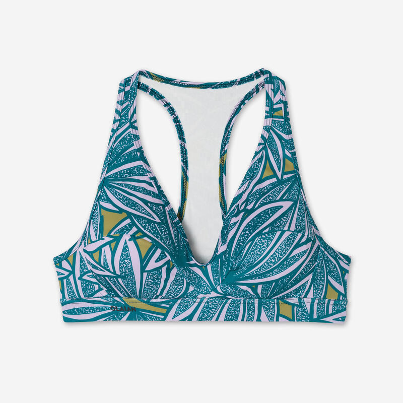 Haut de maillot de bain surf brassière Femme - Ana bleu et violet