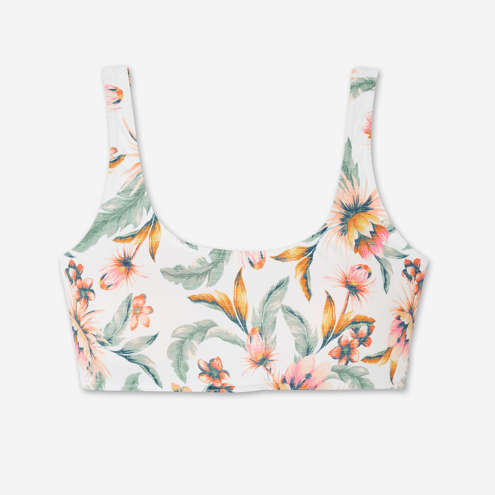 Top bikini Mujer deportivo rellenos extraíbles Blanco 6/7