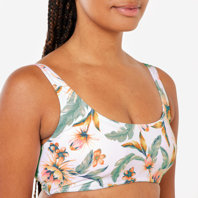 Top de bikini de surf caicai mulher - Aurely belly branco