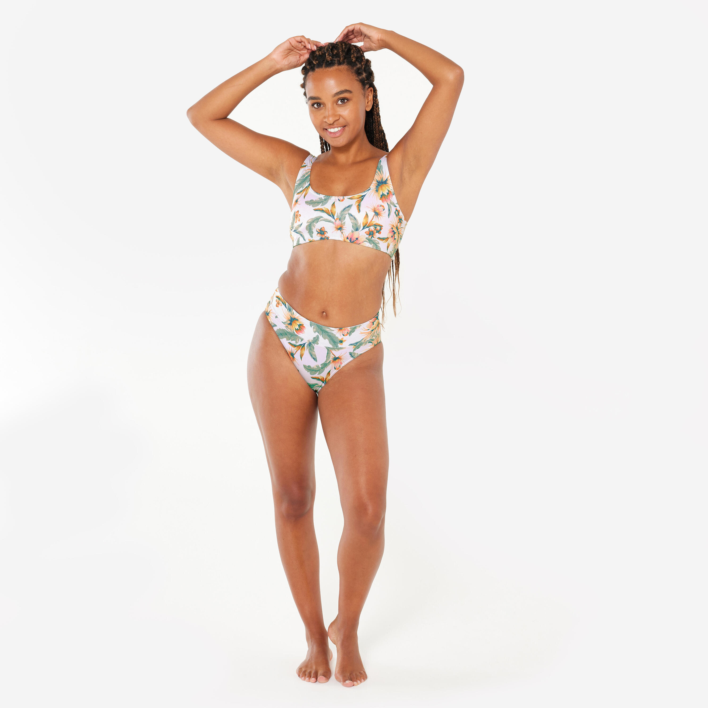 Top bikini Mujer deportivo rellenos extraíbles Blanco 2/7