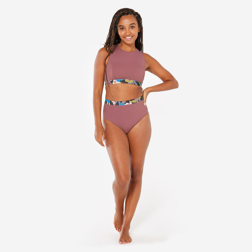 Haut de maillot de bain brassière Femme - Carla violet rose