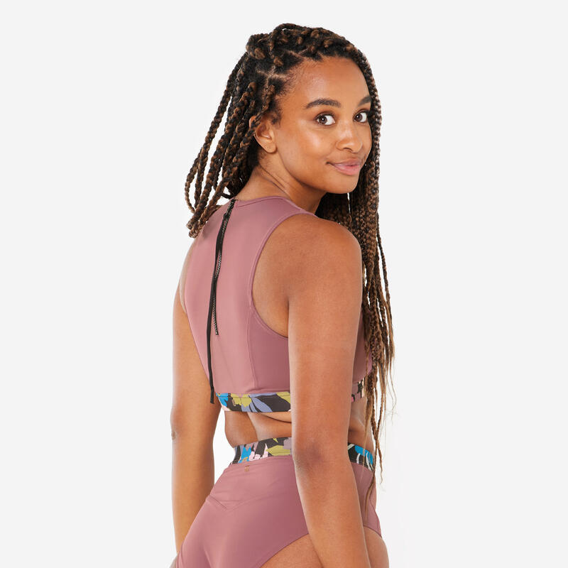 Haut de maillot de bain brassière Femme - Carla violet rose