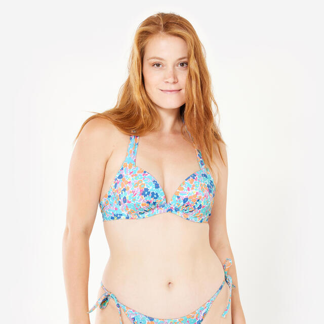 Top de bikini de surf push up Mulher - Elena prado multicor