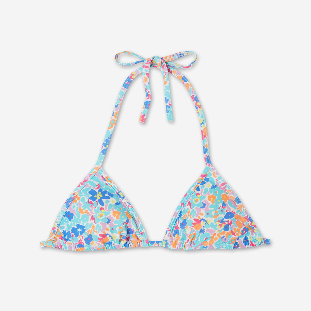 Women’s surfing triangle bikini top - Mae borabora blue