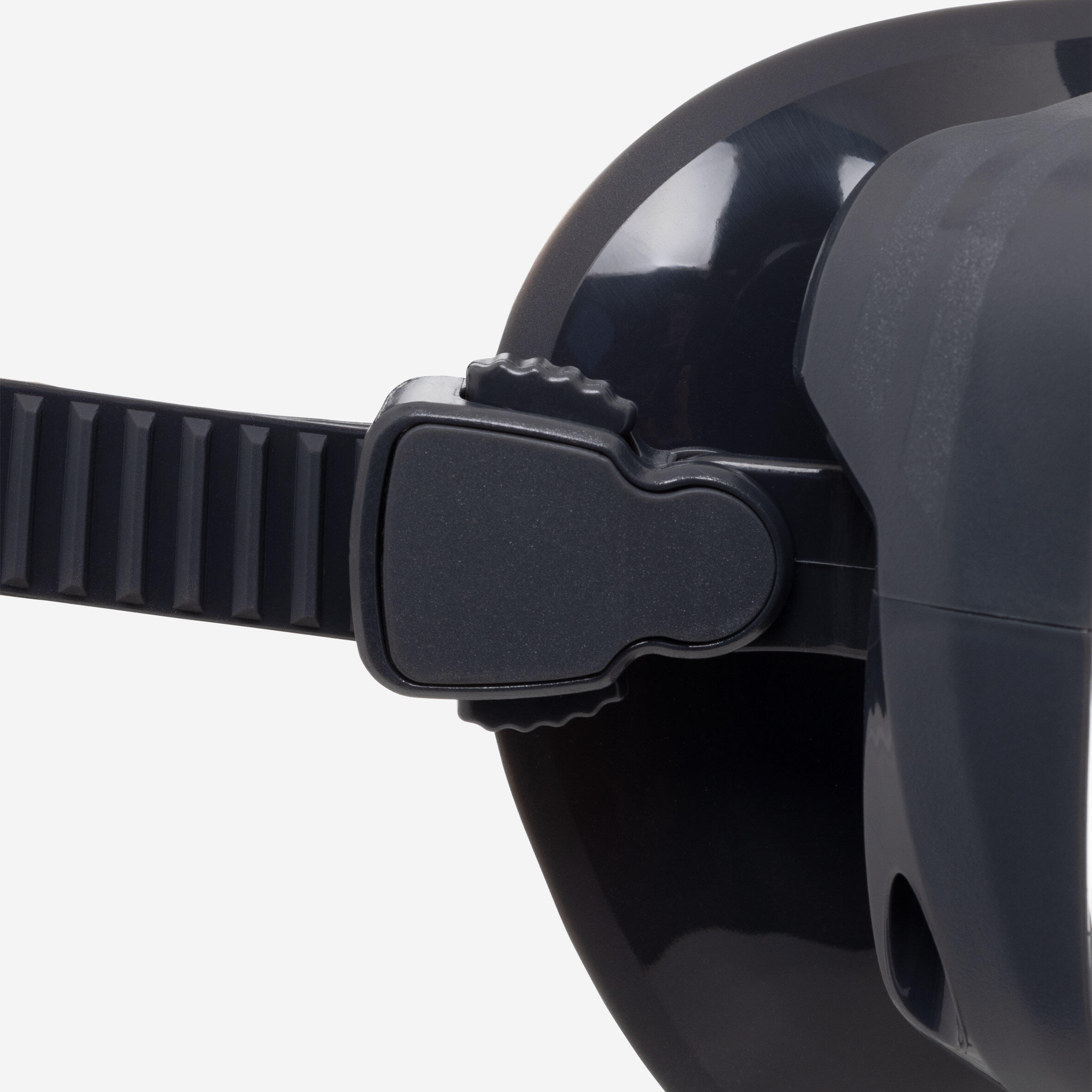 Anti-fog diving mask - 100 Mono silicone strap Black Grey Anti-fog diving mask - 100 Mono silicone strap Black Grey