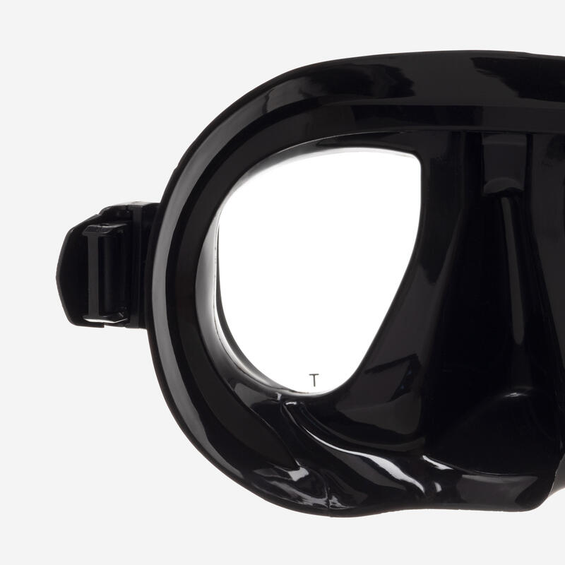 Mască activități sportive submarine, apnee și scufundări C4 Carbon marțian Negru