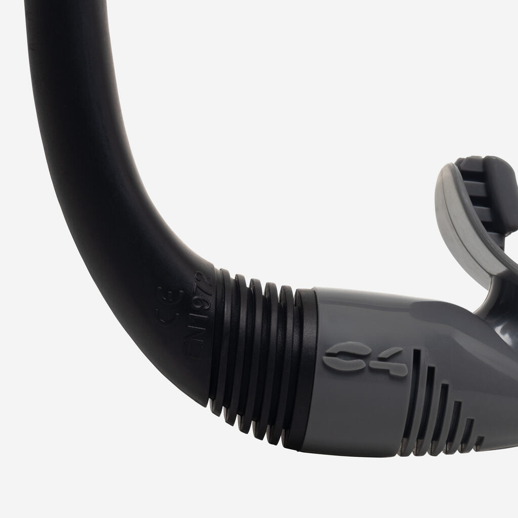 Freediving, spearfishing and diving floating snorkel - C4 Carbon Meltemi Black