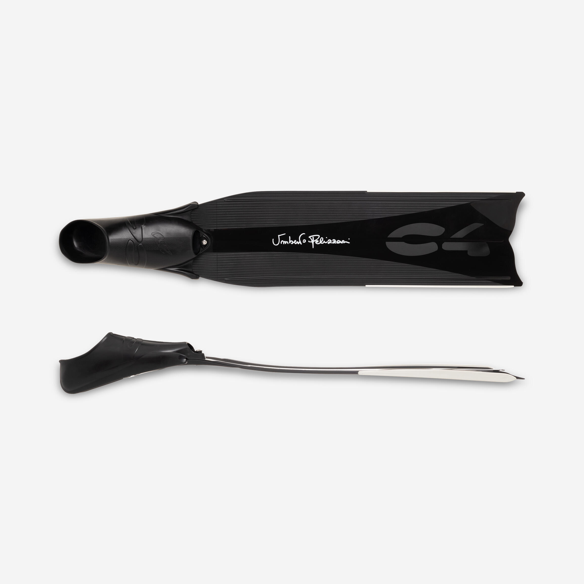 C4 Carbon Flossen Freitauchen UP Soft Umberto Pelizzari schwarz 5/7