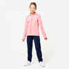 Kids' Breathable Synthetic Tracksuit Gym'y - Pink Top/Navy Bottoms