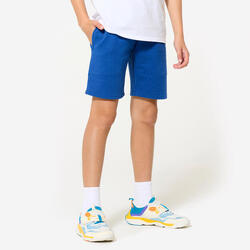 Short multisport coton enfant mixte, bleu