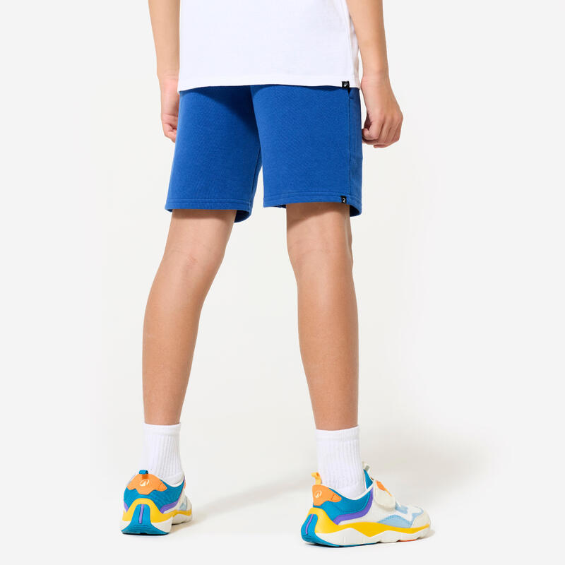 Short multisport coton enfant mixte, bleu