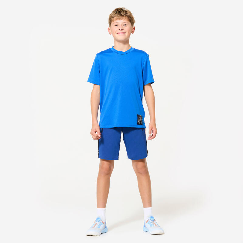 T-shirt Respirável de Ginástica Criança Azul