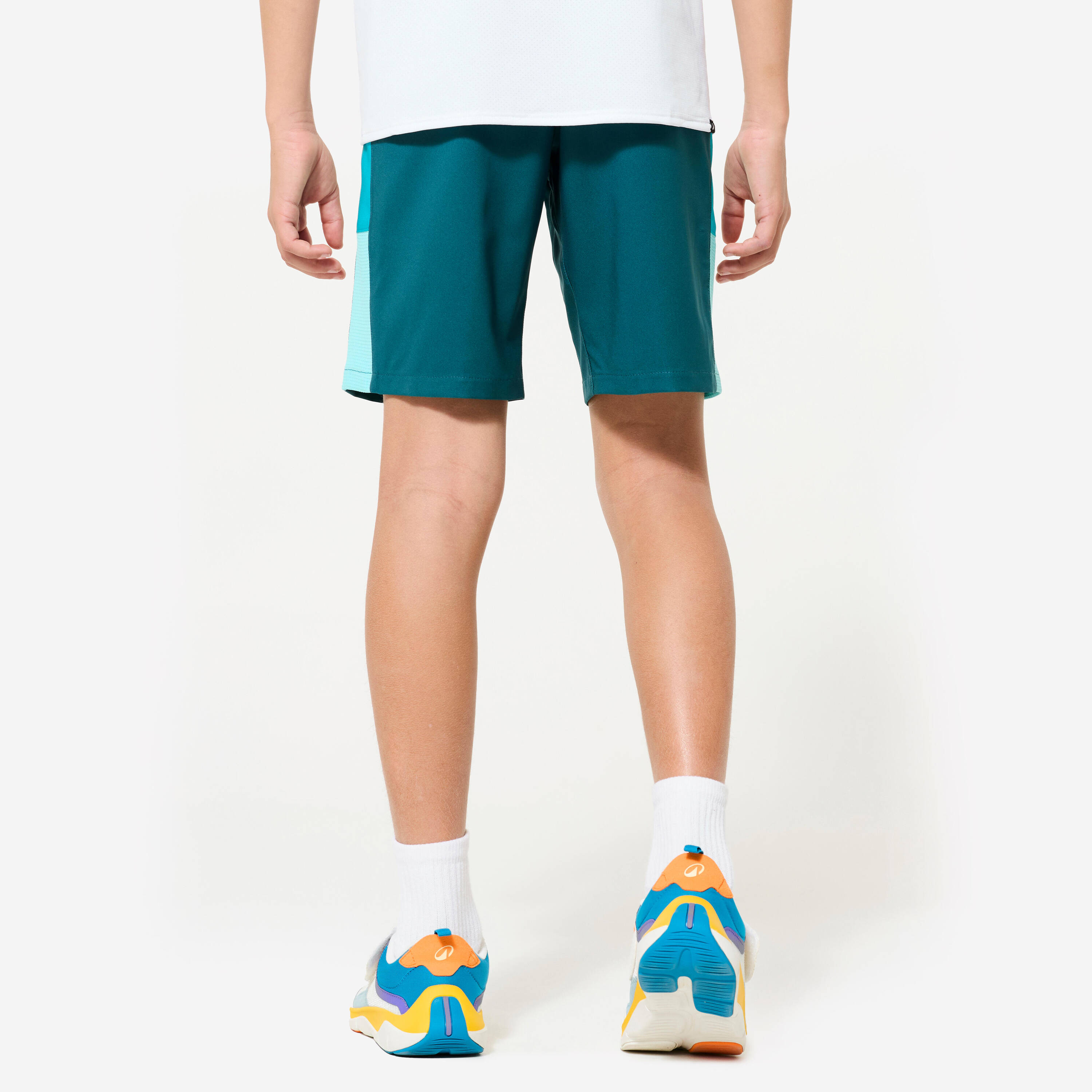Kids's Breathable Multisport Shorts 500 - Turquoise/Green -  4