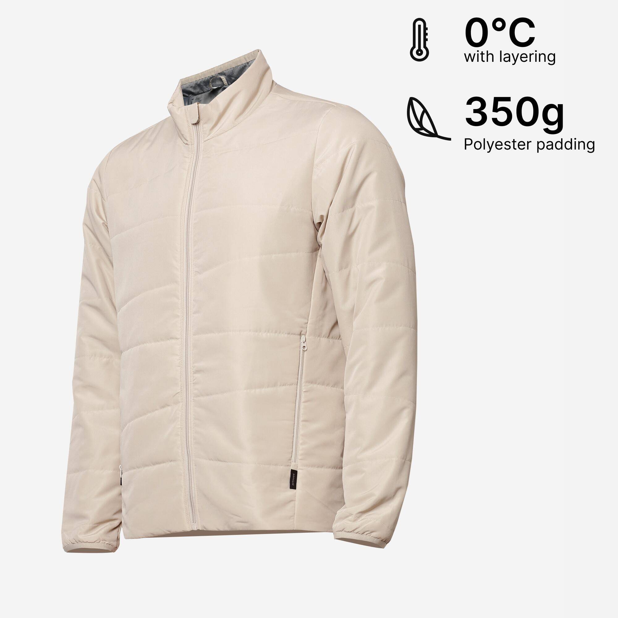 Men Puffer Jacket for Trekking - MT50 Beige -  3