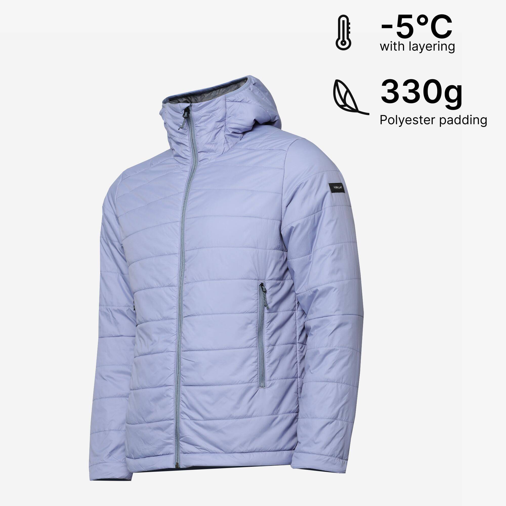 Men Packable Puffer Jacket for Trekking - MT100 -5°C Blue -  2