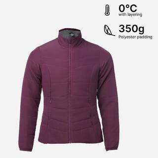 Women Puffer Jacket for Trekking - MT50 Purple