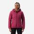 Women Warm Puffer Jacket with hood for mountain trekking- MT100 - 5°C - Purple