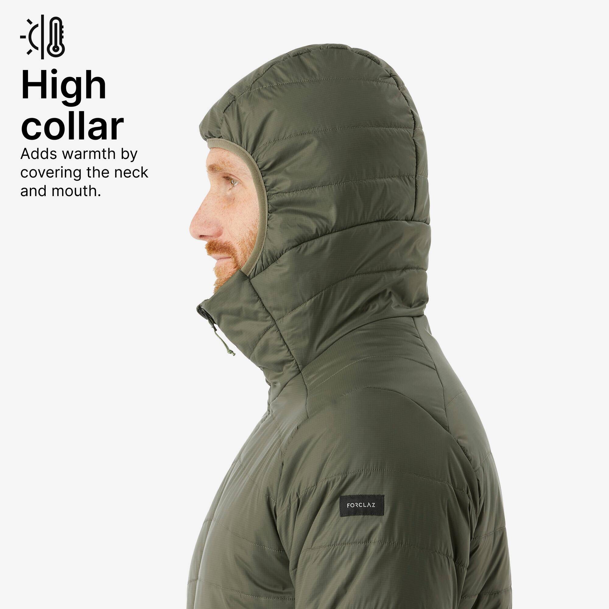 Men Packable Puffer Jacket for Trekking - MT100 -5°C Khaki -  5