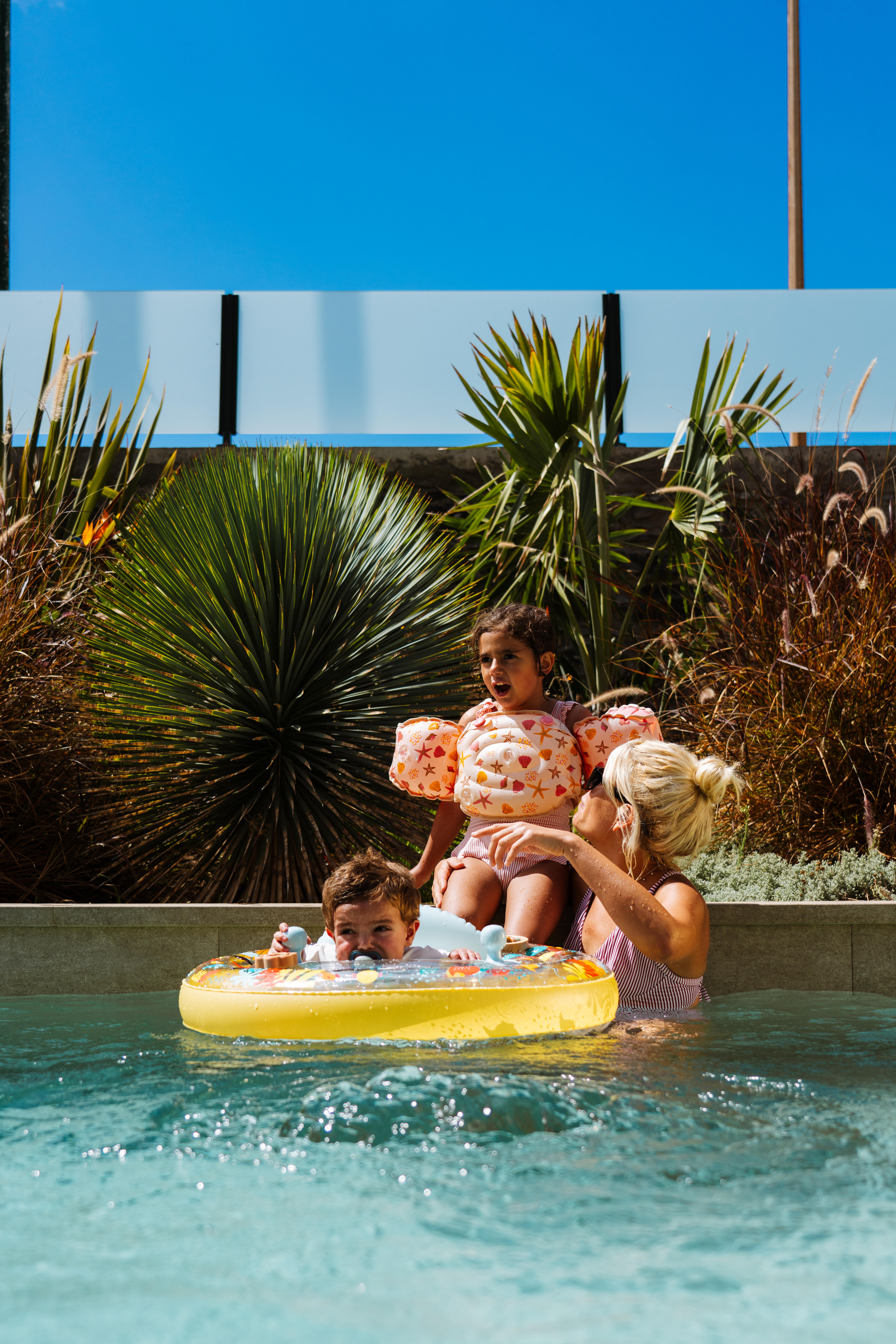 Bouée de piscine gonflable avec siège et poignées pour bébé 7-15kg - jaune - NABAIJI