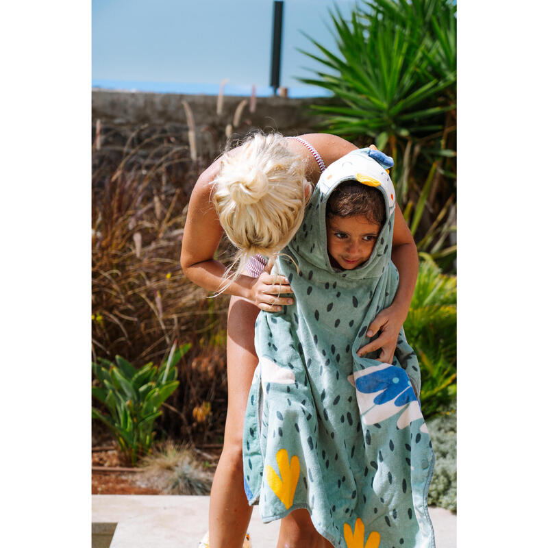 Poncho de bain Bébé - Peroquet vert