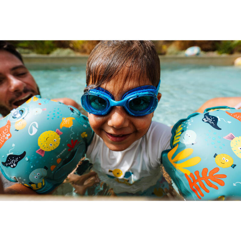 Çocuk Kolluk Kemer - 15/30 Kg - Mavi - Balık Desenli - Tiswim
