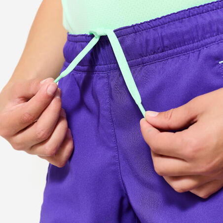 Шорти спортивні дитячі фіолетові/чорні/неоново-зелені