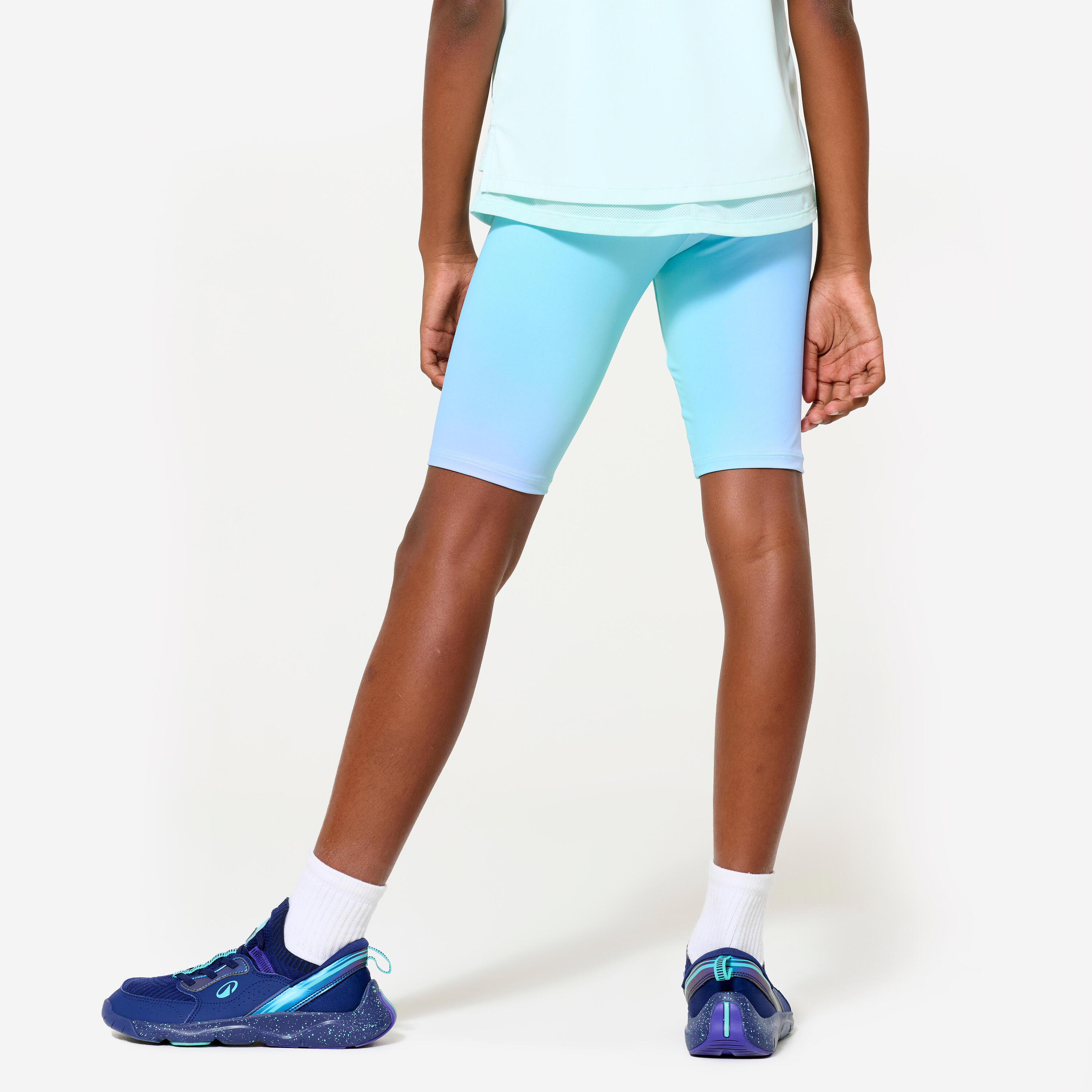 Mallas Ciclistas Múltiples Deportes Niña Estampado Boreal Transpirables 4/5