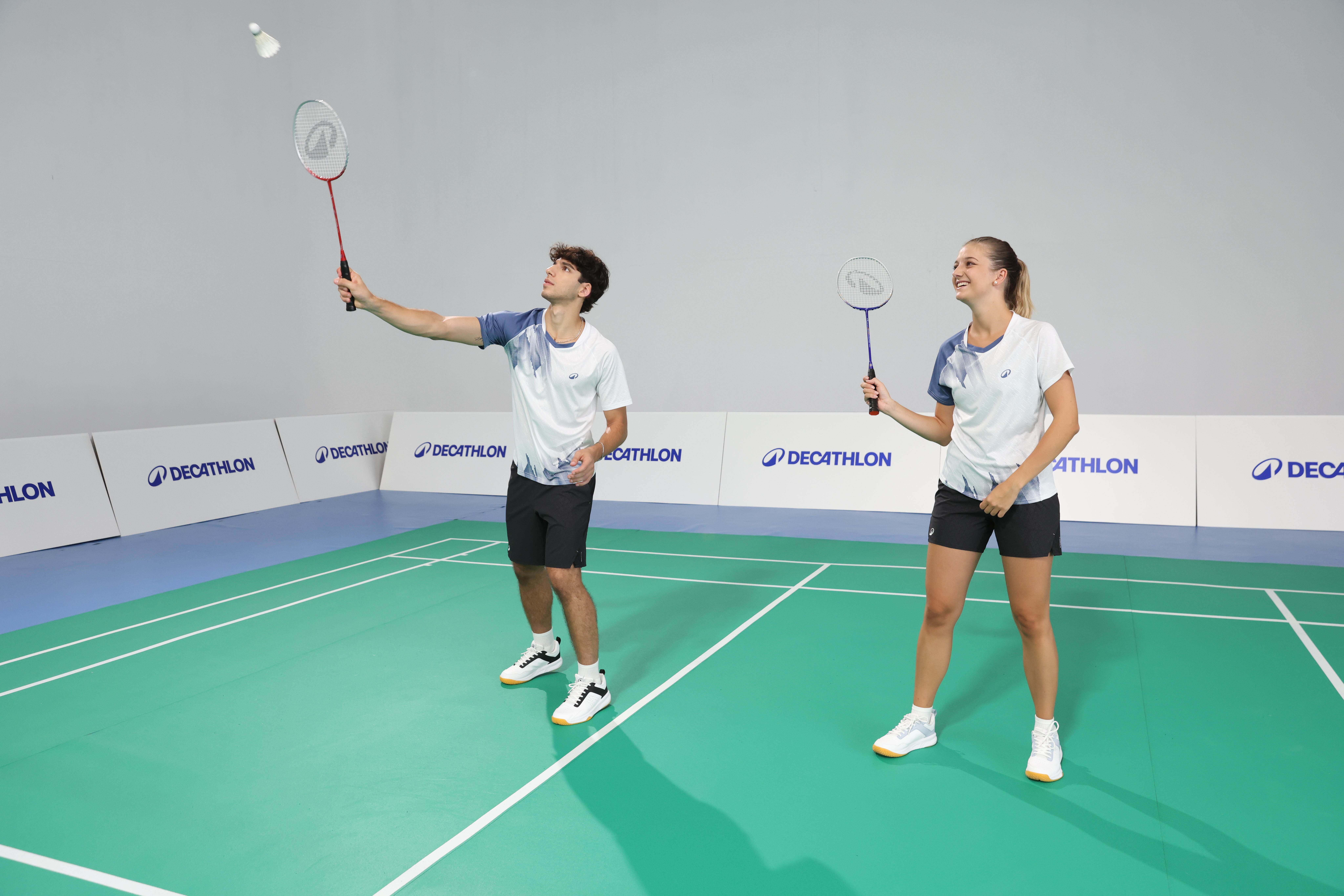 Badminton 2-Racket Set - Sensation 190 Blue Red - PERFLY
