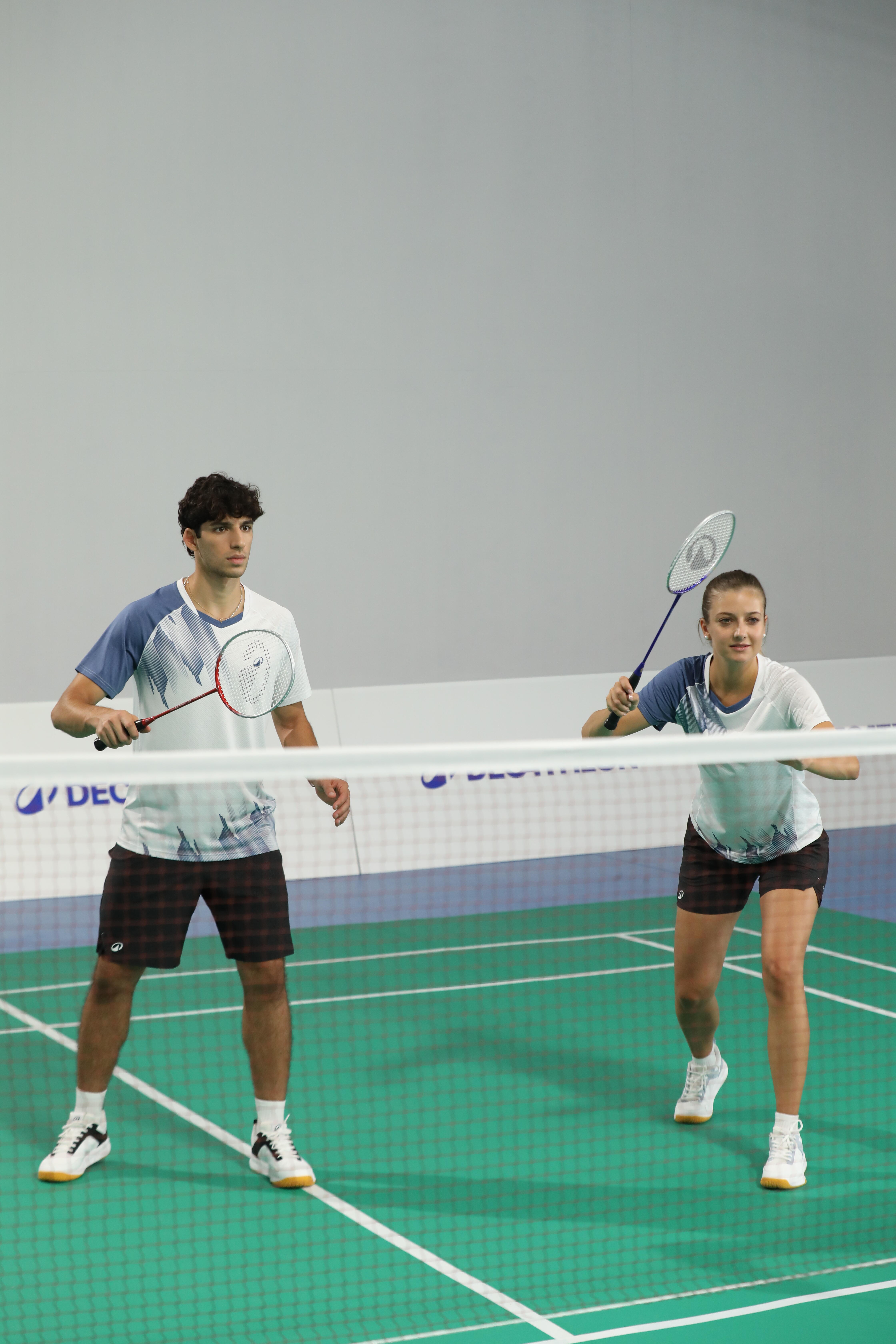 Badminton 2-Racket Set - Sensation 190 Blue Red - PERFLY