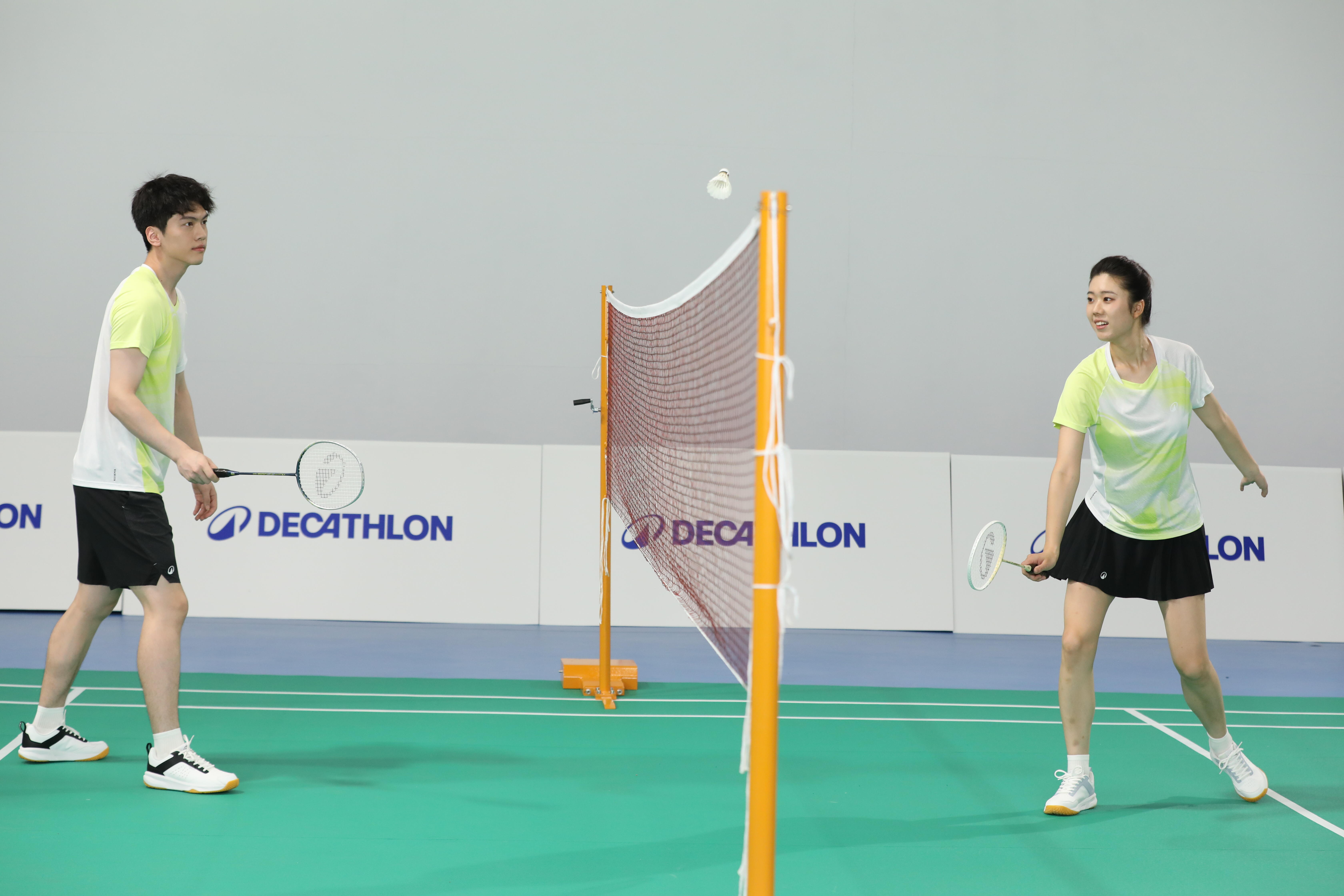 Badminton 2-Racket Set - Sensation 190 Green Beige - PERFLY
