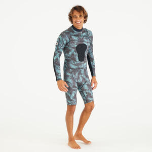 Shorty Pesca Submarina SPF 900 Hombre Camuflaje Neopreno 2,5 mm Manga Larga