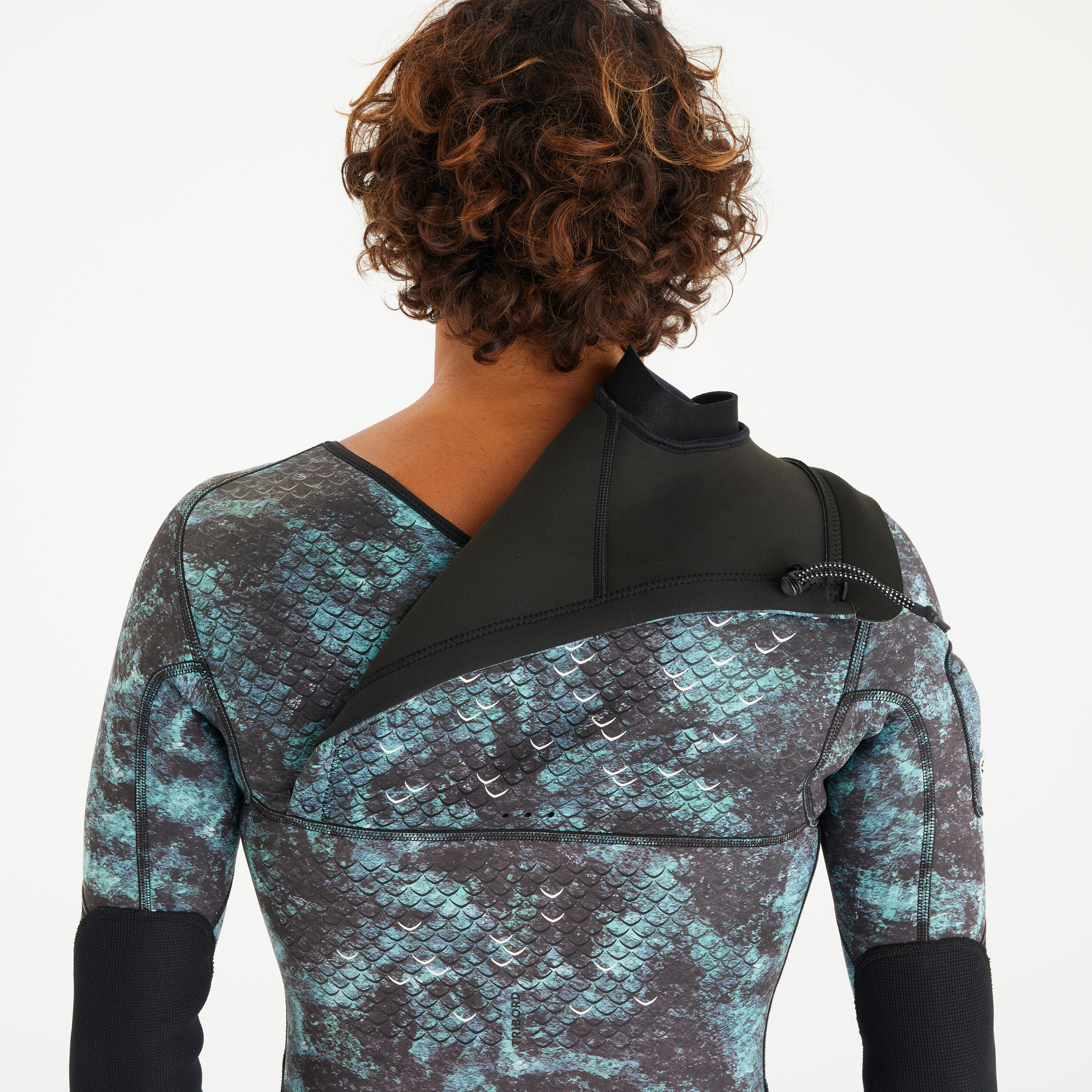 Men’s spearfishing shorty 2.5 mm neoprene - SPF 900 long sleeve camo 12/12