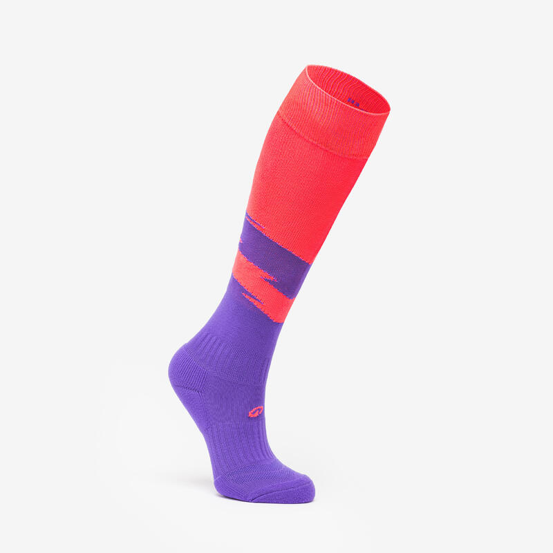 Meias de Futebol Criança Viralto KIDS ROAR Mandril Vermelho/Violeta