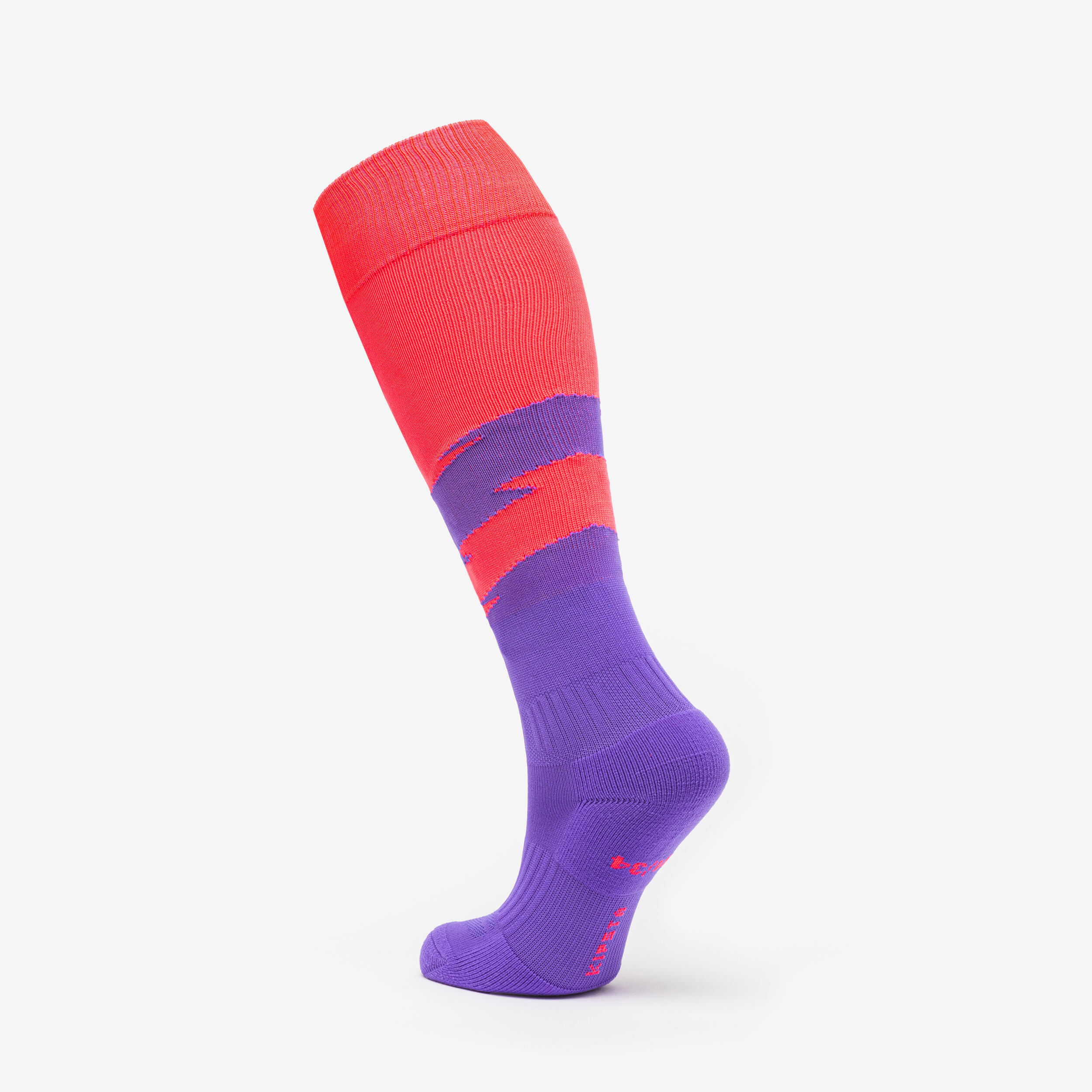 Voetbalsokken / voetbalkousen kind Viralto Roar Mandrill - rood/paars 4/4