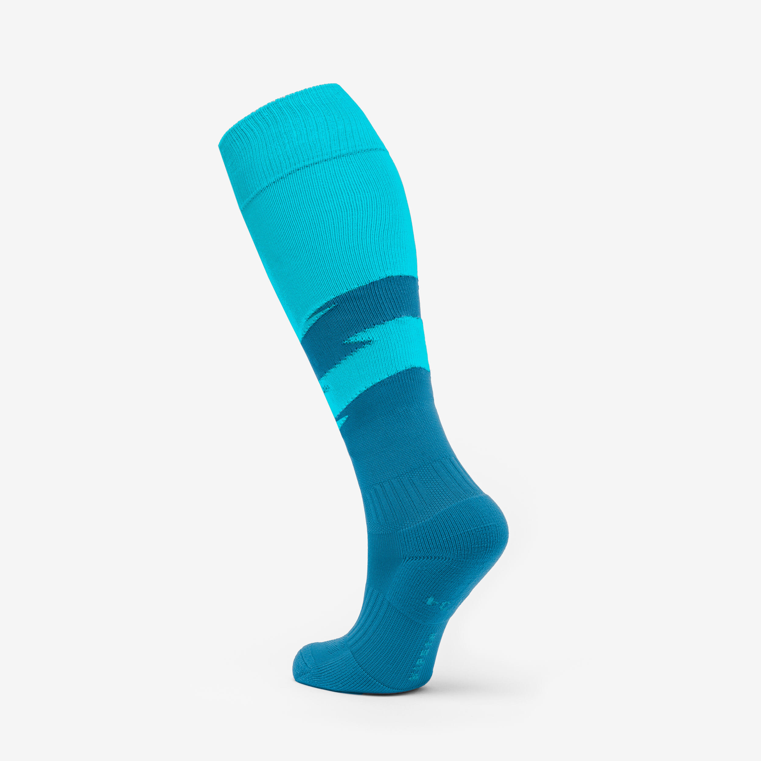 Kids' Football Socks Viralto Road Snake - Turquoise/Green 4/4