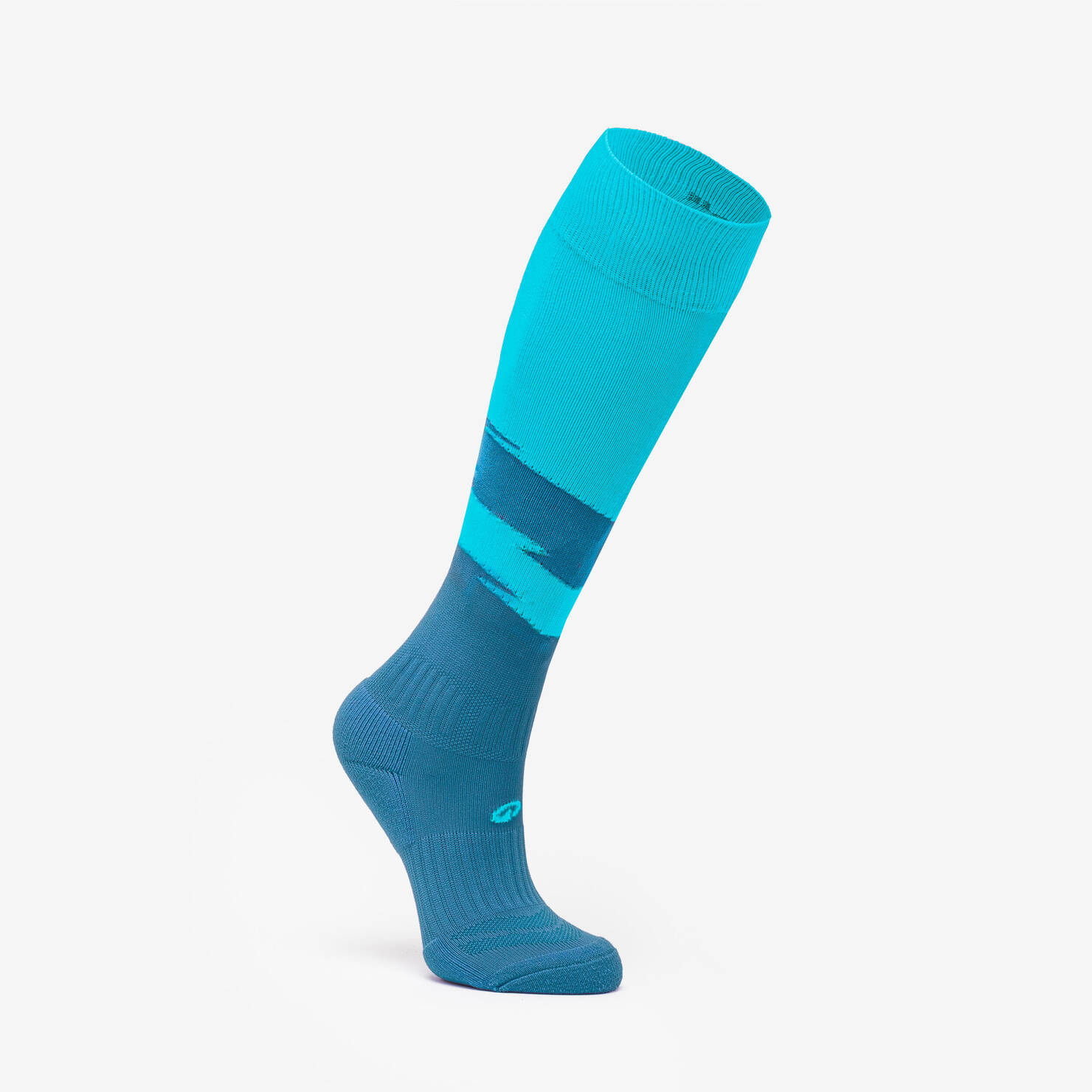 Kids' Football Socks Viralto Road Snake - Turquoise/Green