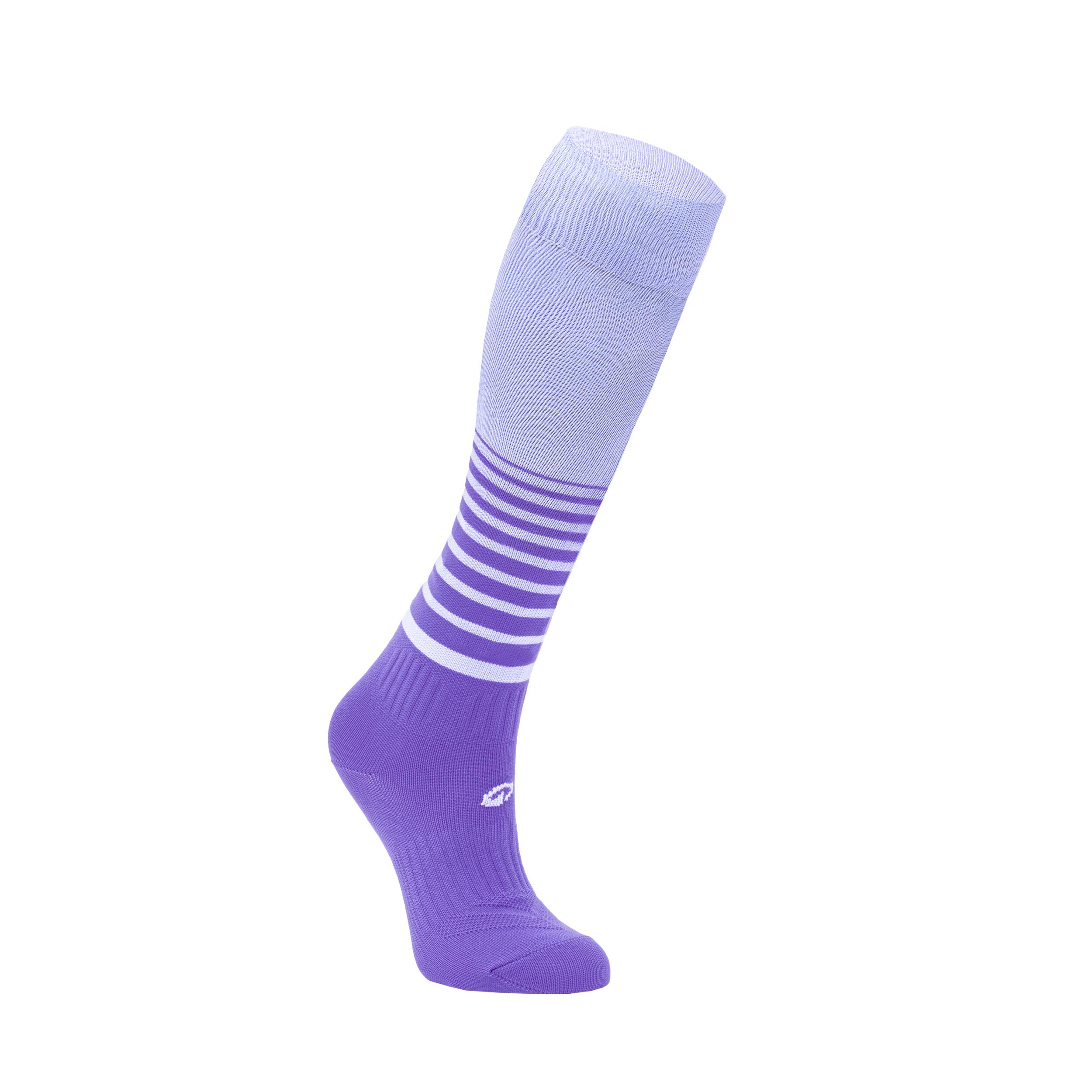 Chaussettes de soccer, Viralto violet à rayures - KIPSTA