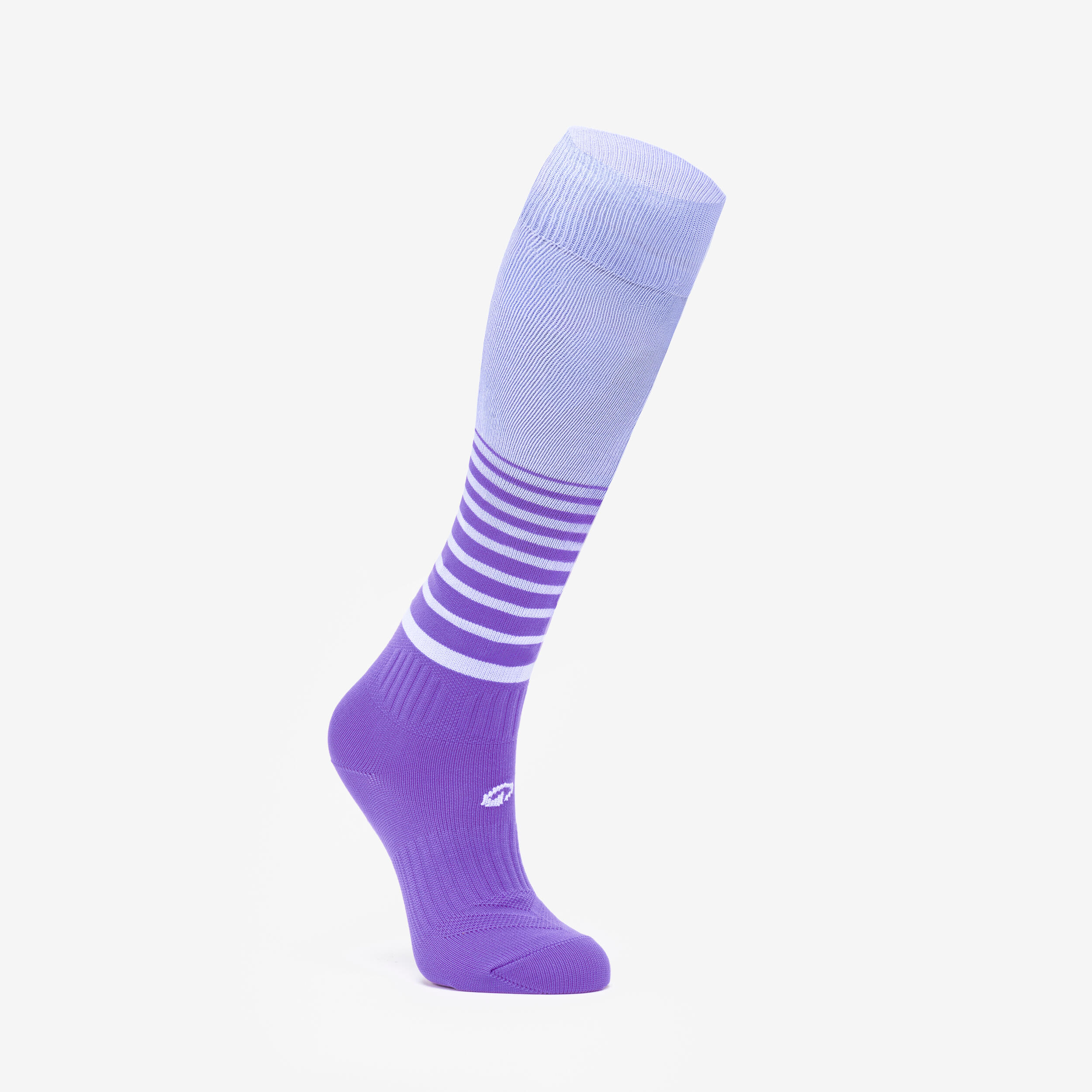 Kids' Soccer Socks, Viralto Purple Striped - KIPSTA