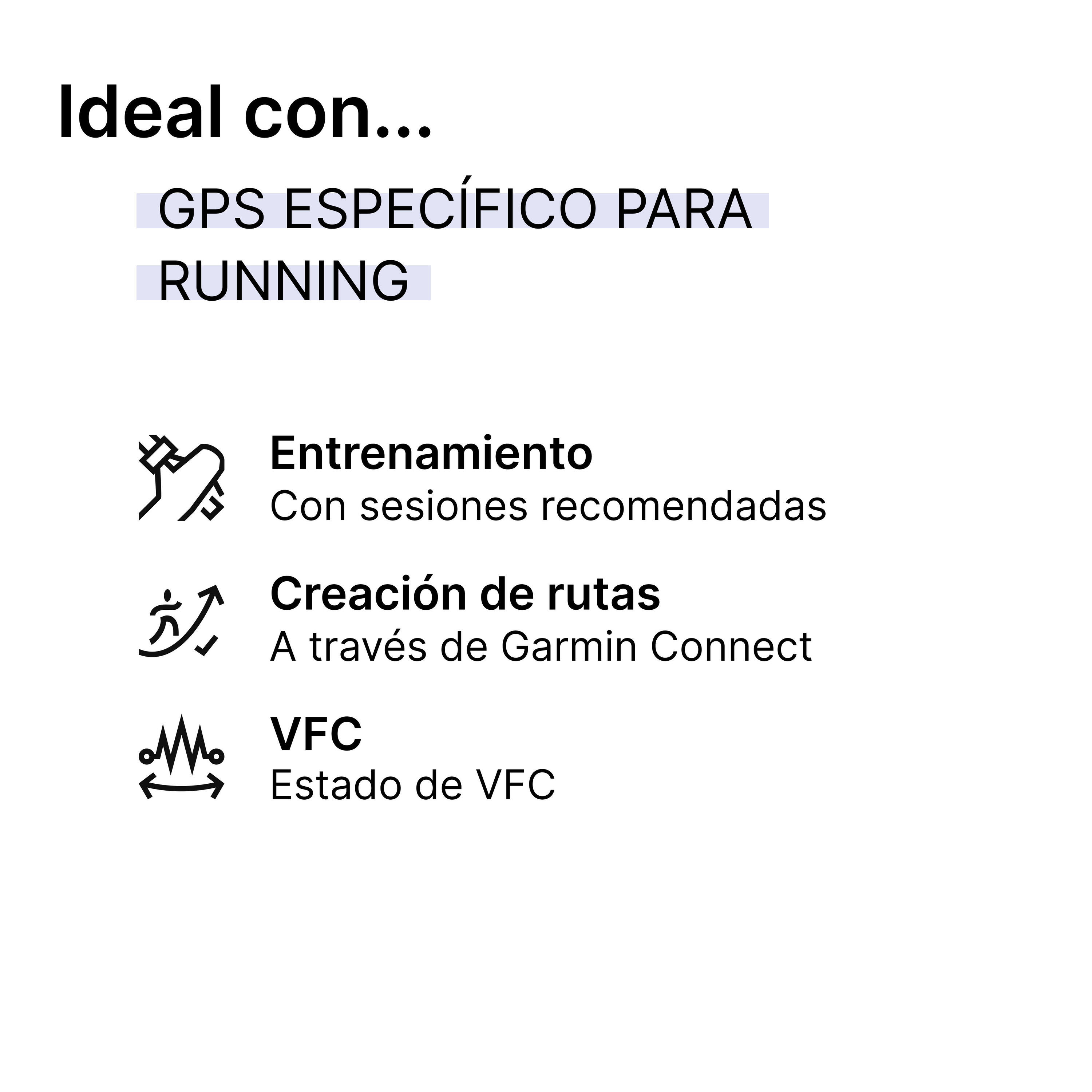 Reloj inteligente GPS running GARMIN FORERUNNER 165 NEGRO/GRIS OSCURO 2/5