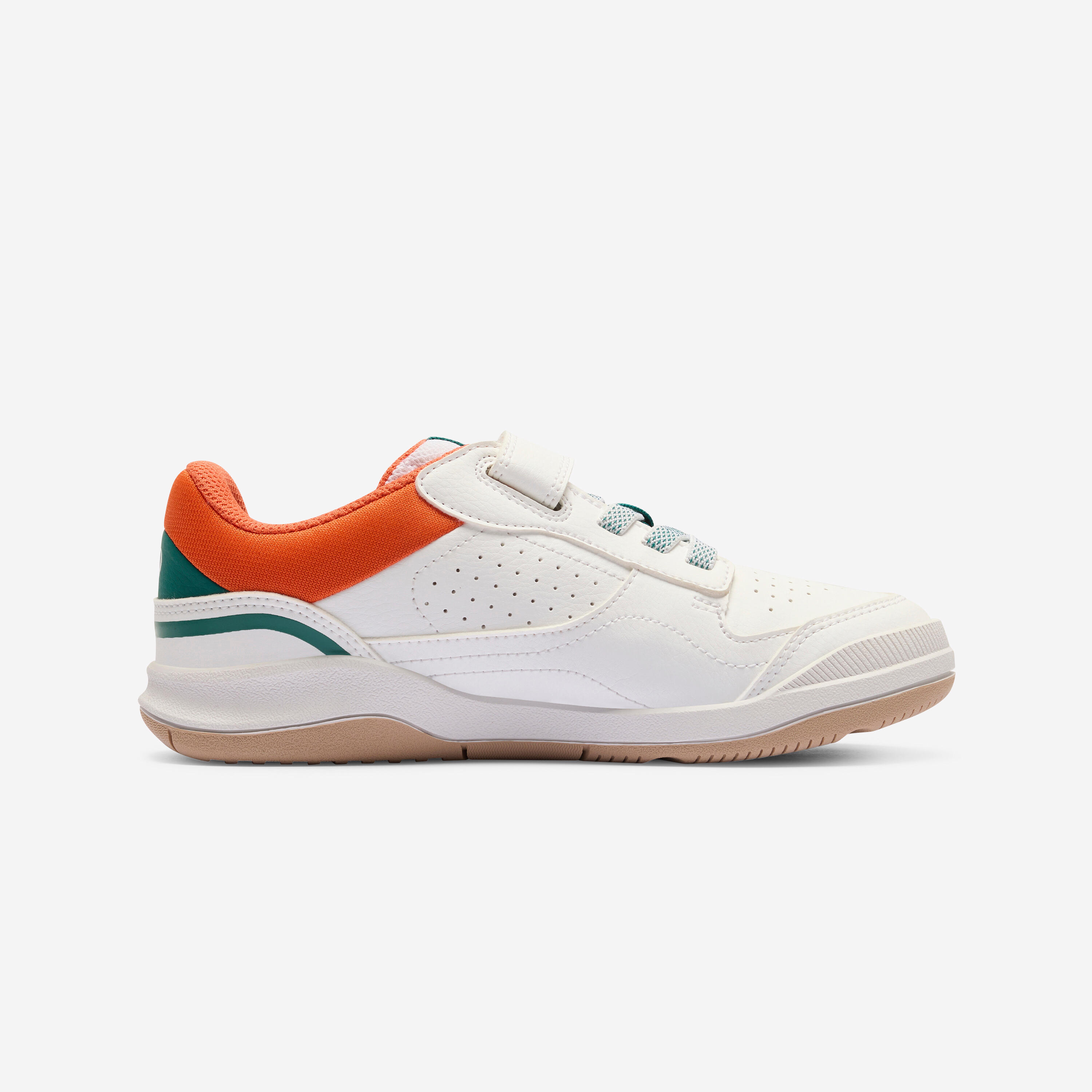 Kids' Unisex Hard-Wearing Sport Shoes Playventure Yard - White/Green/Orange 5/6