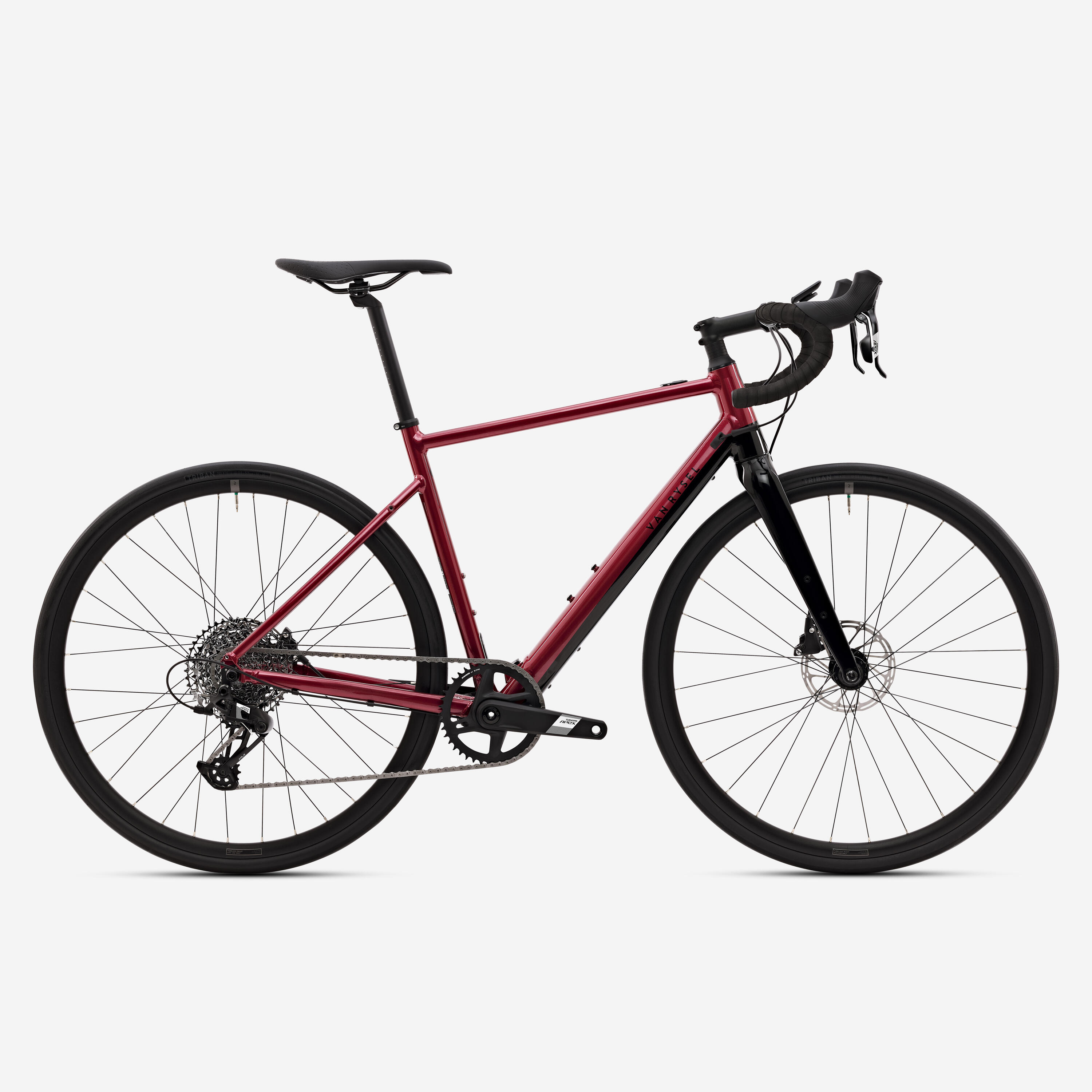 VAN RYSEL Vélo de route électrique SRAM Apex 1x12v, E-EDR AF rouge