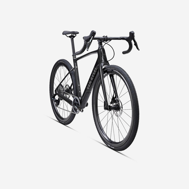 VELO GRAVEL VAN RYSEL GCR SRAM FORCE AXS XPLR CARBONE BRUT
