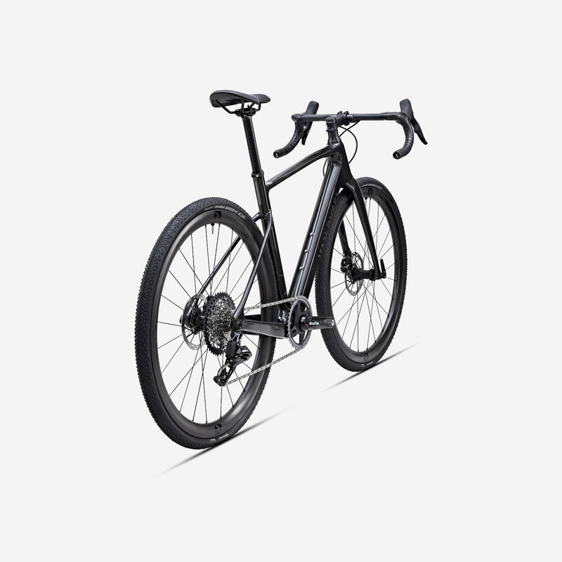 VELO GRAVEL VAN RYSEL GCR SRAM FORCE AXS XPLR CARBONE BRUT