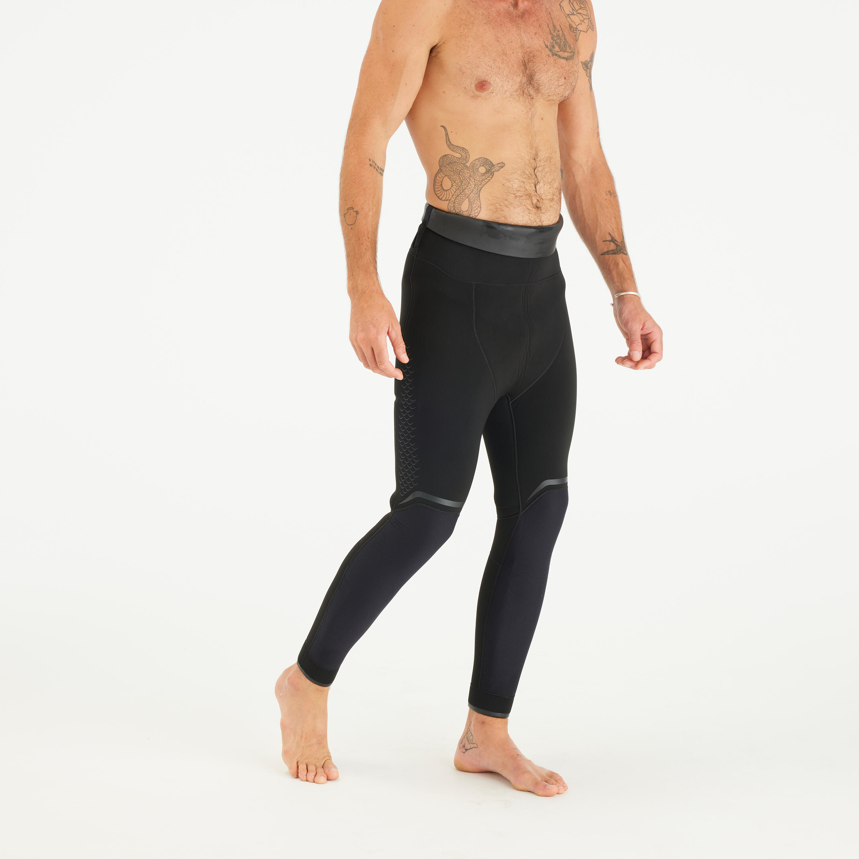 Pantalon chasse sous-marine Néoprène refendu 7mm homme, SPF 900 noir 4/11
