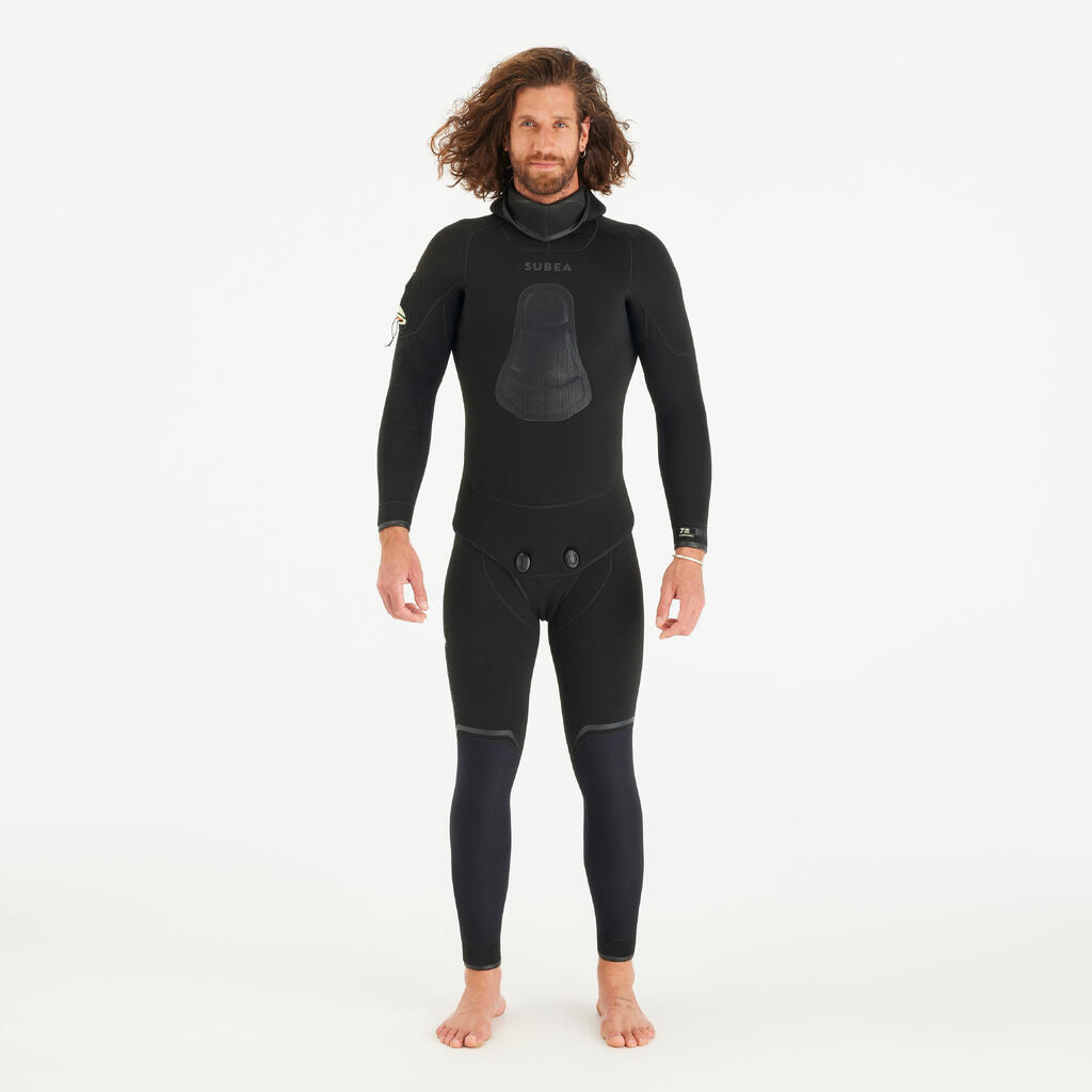 Pantalone za podvodni ribolov SPF 900 od neoprena debljine 7 mm muške - crne