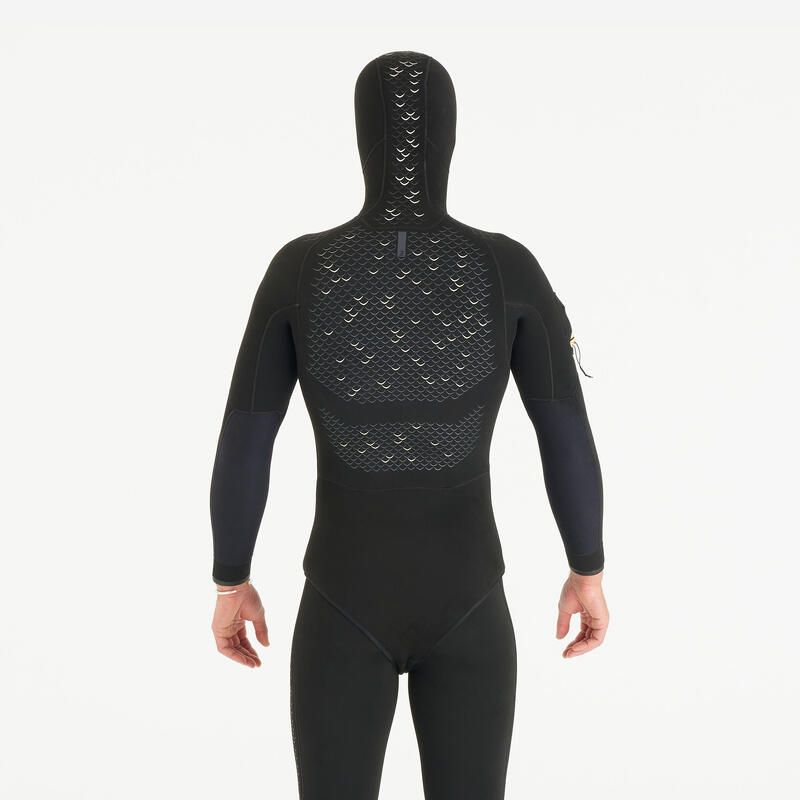 Geacă activități sportive submarine neopren întărit 7mm SPF 900 Negru Bărbați